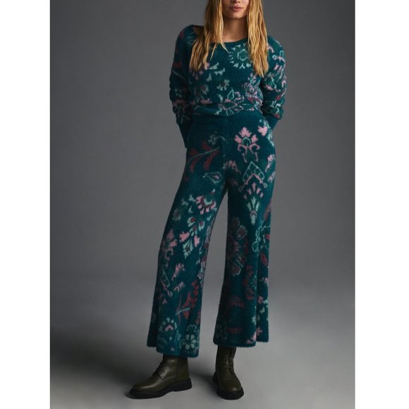 NWOT 💙 Anthropologie Daily Practice Cozy Pants Dark Turquoise - Large Petite - Picture 14 of 14